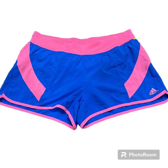 adidas Pants - Adidas Womens Blue/Pink Climalite Athletic Shorts Size Large L (16-18)